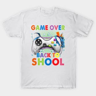 Game Over Back To School First Day of School,Kids Gaming, Teacher Gift T-Shirt